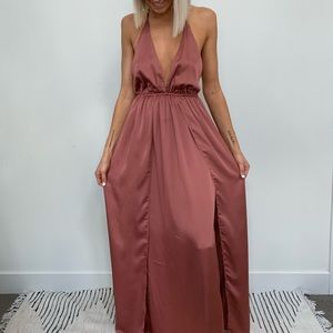 mauve maxi dress
